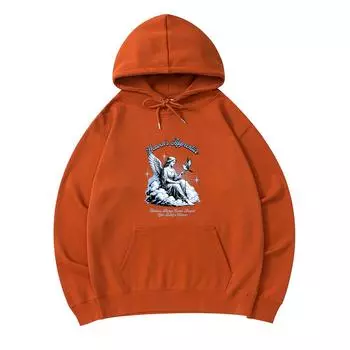 300 г/м Мужские хлопковые толстовки с капюшоном Heavens Apprentice Print Премиум Хлопковая толстовка XS армия зеленый