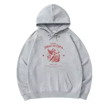 300 г/м Мужские хлопковые толстовки с капюшоном Официальный принт Target Of Cupid Премиум хлопковая толстовка XS армия зеленый