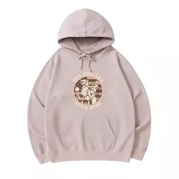 300 г/м Мужские хлопковые толстовки с капюшоном Премиум-хлопковая толстовка с принтом «Ковбой дает покататься» XS армия зеленый