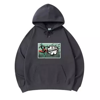 300 г/м Мужские хлопковые толстовки с капюшоном с принтом героя или злодея Премиум Хлопковая толстовка XS армия зеленый