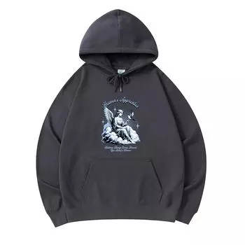 300 г/м Мужские хлопковые толстовки с капюшоном Heaven s Apprentice Print Премиум Хлопковая толстовка XS армия зеленый