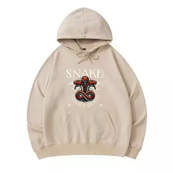 300 г/м Мужские хлопковые толстовки с капюшоном Змея(0001) Свитшот из хлопка премиум-класса с принтом XS армия зеленый