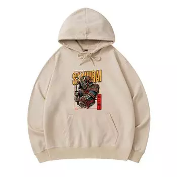 300 г/м Мужские хлопковые толстовки с капюшоном с принтом Shadow of Samurai Премиум Хлопковая толстовка XS армия зеленый