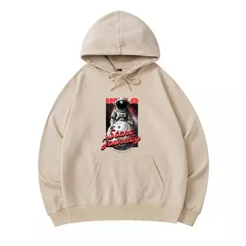 300 г/м Мужские хлопковые толстовки с капюшоном START JOURNEY Print Премиум хлопковая толстовка XS армия зеленый