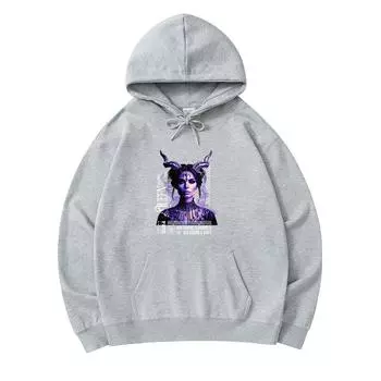 300 г/м Мужские хлопковые толстовки с капюшоном с принтом Queen Of Darkness Премиум-хлопковая толстовка XS армия зеленый