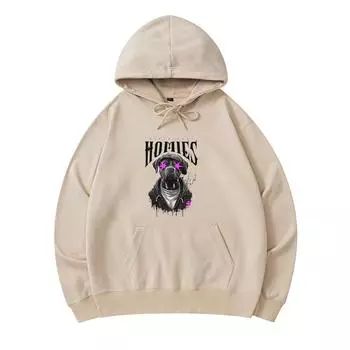 300 г/м Мужские хлопковые толстовки с капюшоном Sidestreet Homies Print Премиум Хлопковая толстовка XS армия зеленый