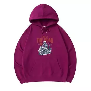 300 г/м Мужские хлопковые толстовки с капюшоном King Of The Road Print Хлопковая толстовка премиум-класса XS армия зеленый