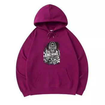 300 г/м Мужские хлопковые толстовки с капюшоном King Kong A Legend Print Премиум Хлопковая толстовка XS армия зеленый