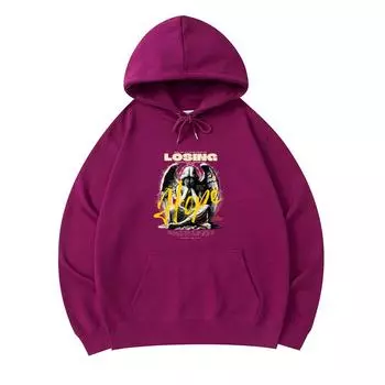 300 г/м Мужские хлопковые толстовки с капюшоном Losing Hope Print Премиум хлопковая толстовка XS армия зеленый