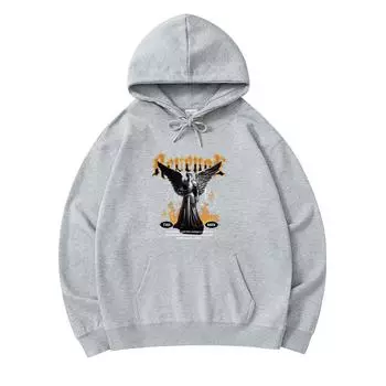 300 г/м Мужские хлопковые толстовки с капюшоном Revenge Print Премиум хлопковая толстовка XS армия зеленый