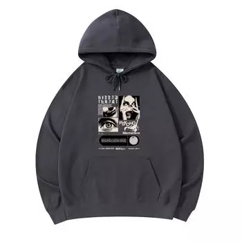 300 г/м Мужские хлопковые толстовки с капюшоном с принтом скрытой угрозы Премиум-хлопковая толстовка XS армия зеленый