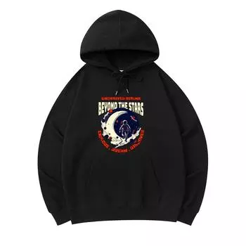 300 г/м Мужские хлопковые толстовки с капюшоном Beyond The Stars Print Премиум Хлопковая толстовка XS армия зеленый