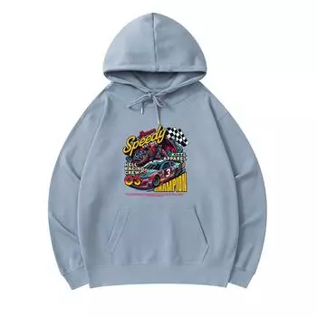 300 г/м Мужские хлопковые толстовки с капюшоном Demon Nascar Print Премиум хлопковая толстовка XS армия зеленый