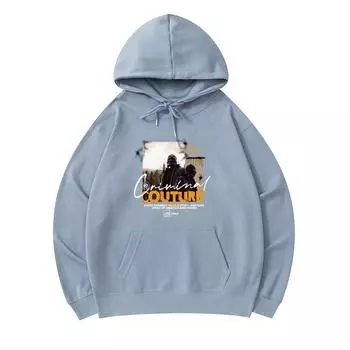 300 г/м Мужские хлопковые толстовки с капюшоном Криминальная мода Принт Премиум Хлопковая толстовка XS армия зеленый