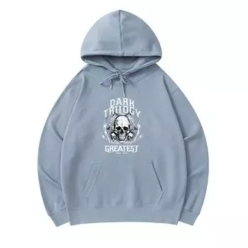 300 г/м Мужские хлопковые толстовки с капюшоном с принтом Dark Trilogy Premium Cotton Sweatshirt XS армия зеленый