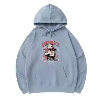 300 г/м Мужские хлопковые толстовки с капюшоном с принтом Cupidity Премиум Хлопковая толстовка XS армия зеленый