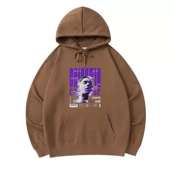 300 г/м Мужские хлопковые толстовки с капюшоном с принтом Galactic Collapse Премиум Хлопковая толстовка XS армия зеленый