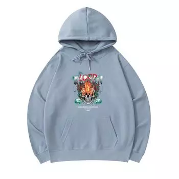 300 г/м Мужские хлопковые толстовки с капюшоном с принтом Demon Lord, толстовка из премиального хлопка XS армия зеленый