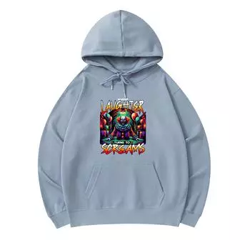 300 г/м Мужские хлопковые толстовки с капюшоном Clowning in the Dark Print Премиум хлопковая толстовка XS армия зеленый