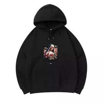 300 г/м Мужские хлопковые толстовки с капюшоном с принтом Blessed Print Premium Cotton Sweatshirt XS армия зеленый
