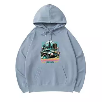 300 г/м Мужские хлопковые толстовки с капюшоном Круизный классический принт Премиум хлопковая толстовка XS армия зеленый