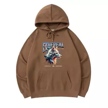 300 г/м Мужские хлопковые толстовки с капюшоном Ethereal Fusion Print Премиум хлопковая толстовка XS армия зеленый