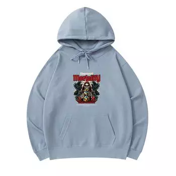 300 г/м Мужские хлопковые толстовки с капюшоном Deaths Countdown Print Премиум хлопок Толстовка XS армия зеленый