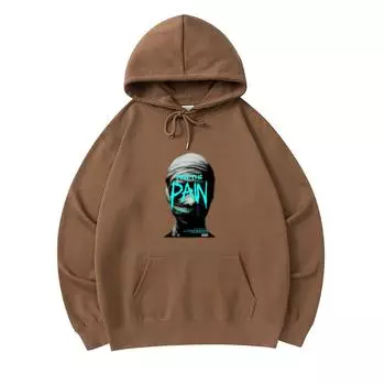 300 г/м Мужские хлопковые толстовки с капюшоном Feel The Pain Print Премиум хлопковая толстовка XS армия зеленый