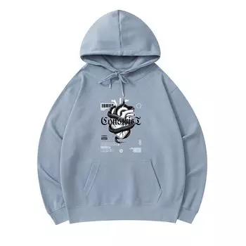 300 г/м Мужские хлопковые толстовки с капюшоном Constrict Print Premium Cotton Sweatshirt XS армия зеленый