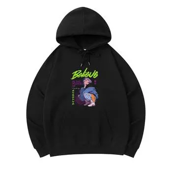 300 г/м Мужские хлопковые толстовки с капюшоном Believe Print Премиум Хлопковая толстовка XS армия зеленый