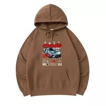300 г/м Мужские хлопковые толстовки с капюшоном Fast Mode Print Премиум хлопок Толстовка XS армия зеленый