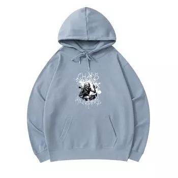 300 г/м Мужские хлопковые толстовки с капюшоном Chaos Unleashed Print Премиум хлопок Толстовка XS армия зеленый