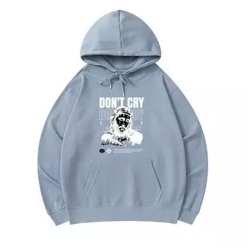 300 г/м Мужские хлопковые толстовки с капюшоном DONT CRY Print Премиум хлопковая толстовка XS армия зеленый