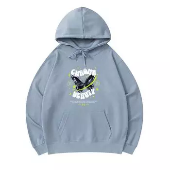 300 г/м Мужские хлопковые толстовки с капюшоном Chroma Beauty Print Премиум хлопок Толстовка XS армия зеленый