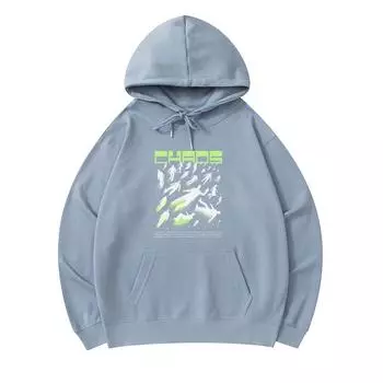 300 г/м Мужские хлопковые толстовки с принтом «хаос» Премиум-хлопковая толстовка XS армия зеленый