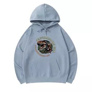 300 г/м Мужские хлопковые толстовки с принтом динозавра Премиум хлопковая толстовка XS армия зеленый