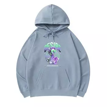 300 г/м Мужские хлопковые толстовки с капюшоном Desire Print Премиум Хлопковая толстовка XS армия зеленый