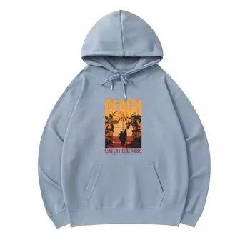 300 г/м Мужские хлопковые толстовки с капюшоном Catch the Vibe Print Премиум хлопковая толстовка XS армия зеленый