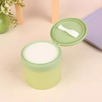 300 г пластиковая банка для крема из полипропилена, банка для крема для лица, многоразовая бутылка для лосьона, крема, откидная крышка, широкое горлышко, коробка для зубной пудры с ложкой one size