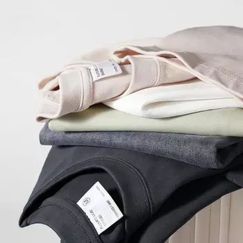 300 грамм 10,58 унций свободная тяжелая хлопковая однотонная футболка с заниженной линией плеч с коротким рукавом для мужчин на лето S чёрный