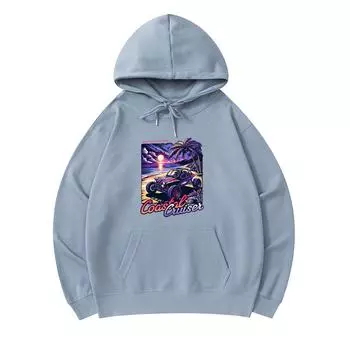 300 GSM Men s Cotton Hoodies Coastal Cruiser Print Premium Cotton Sweatshirt XS армия зеленый