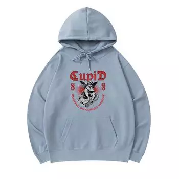 300 GSM Men s Cotton Hoodies Cupid Cash Print Premium Cotton Sweatshirt XS армия зеленый