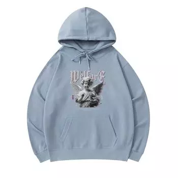 300 GSM Men s Cotton Hoodies Cupid Love Print Premium Cotton Sweatshirt XS армия зеленый