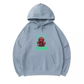 300 GSM Men s Cotton Hoodies Disturbed Print Premium Cotton Sweatshirt XS армия зеленый