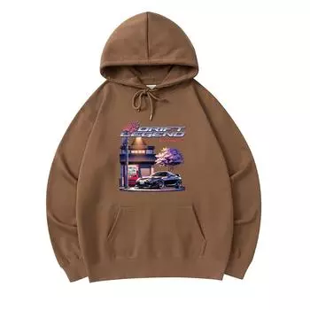 300 GSM Men s Cotton Hoodies Drift Legend Print Premium Cotton Sweatshirt XS армия зеленый