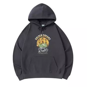 300 GSM Men s Cotton Hoodies Golden Dreams Print Premium Cotton Sweatshirt XS армия зеленый