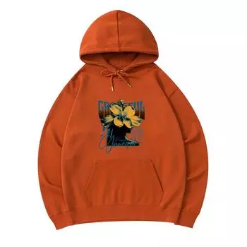 300 GSM Men s Cotton Hoodies Graceful Print Premium Cotton Sweatshirt XS армия зеленый