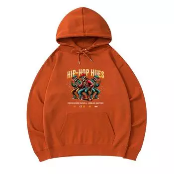 300 GSM Men s Cotton Hoodies Hip Hop Hues Print Premium Cotton Sweatshirt XS армия зеленый