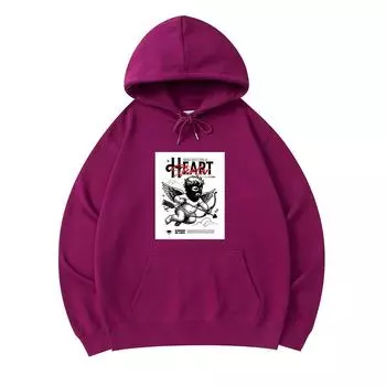 300 GSM Men s Cotton Hoodies Irresistible Heart Stealer Print Premium Cotton Sweatshirt XS армия зеленый