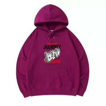 300 GSM Men s Cotton Hoodies Journey Print Premium Cotton Sweatshirt XS армия зеленый